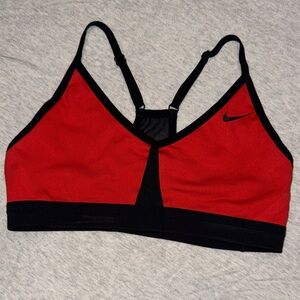 Nike Women's Black and Red Sports Bra